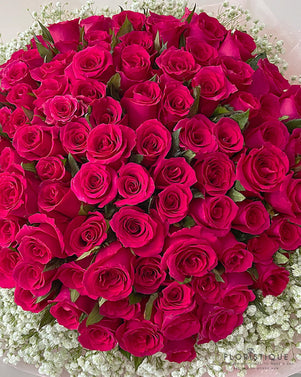 99 Pink Roses - FloristiqueSG