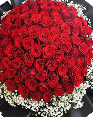 99 Roses With Love (Single Size Only) - FloristiqueSG