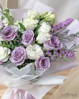 Miranda Bouquet - Roses And Eustoma From Singapore Florist Floristique