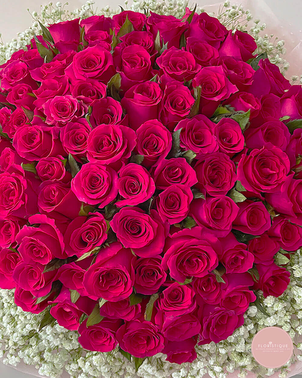 77 Pink Roses 99 Pink Roses – FloristiqueSG