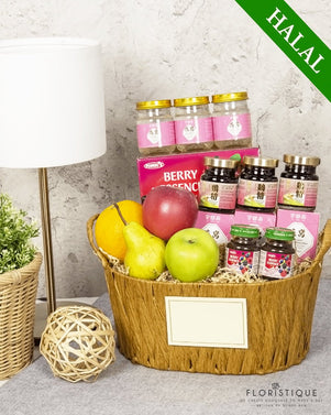 Essential Tonic Wellness Basket with Fruits WHP - FloristiqueSG 