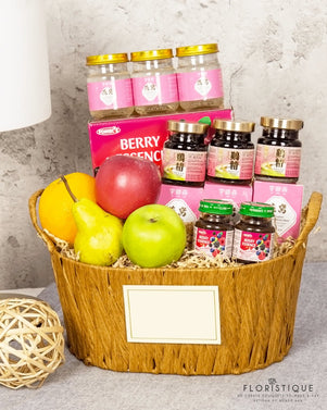 Essential Tonic Wellness Basket with Fruits WHP - FloristiqueSG 