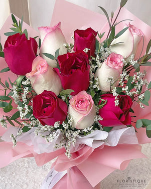 Passion Bouquet - Roses Comes With Flower Delivery Singapore Service