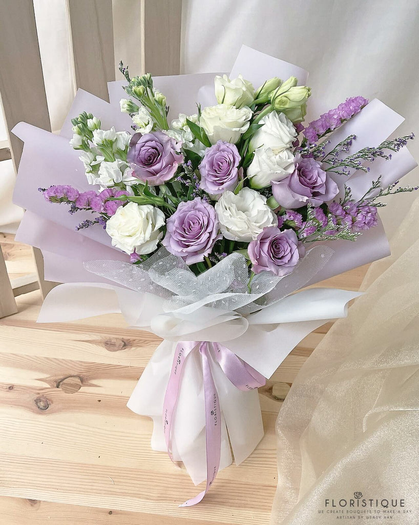 Miranda Bouquet - Roses And Eustoma From Singapore Florist Floristique